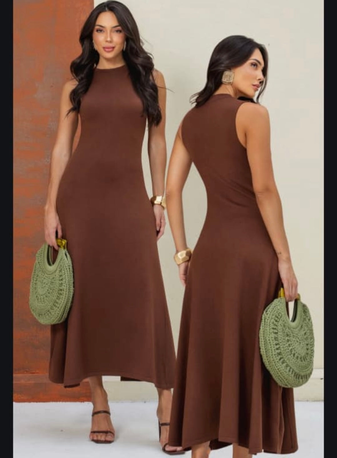 ELEGANT BROWN DRESS