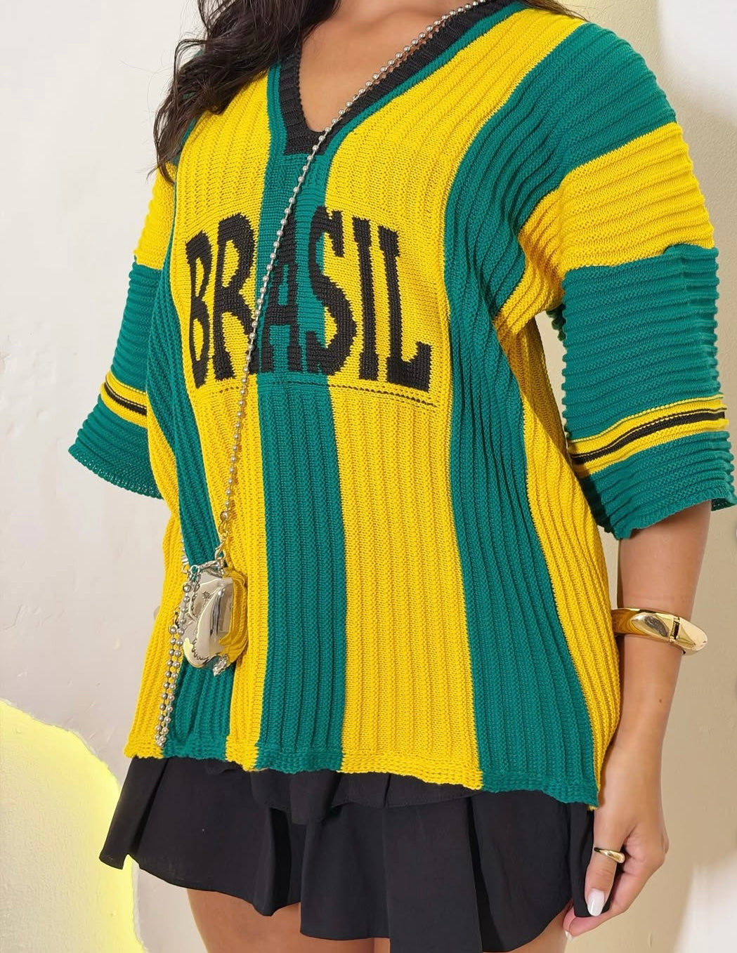 Yellow/Green Brazilian Crochet Blouse