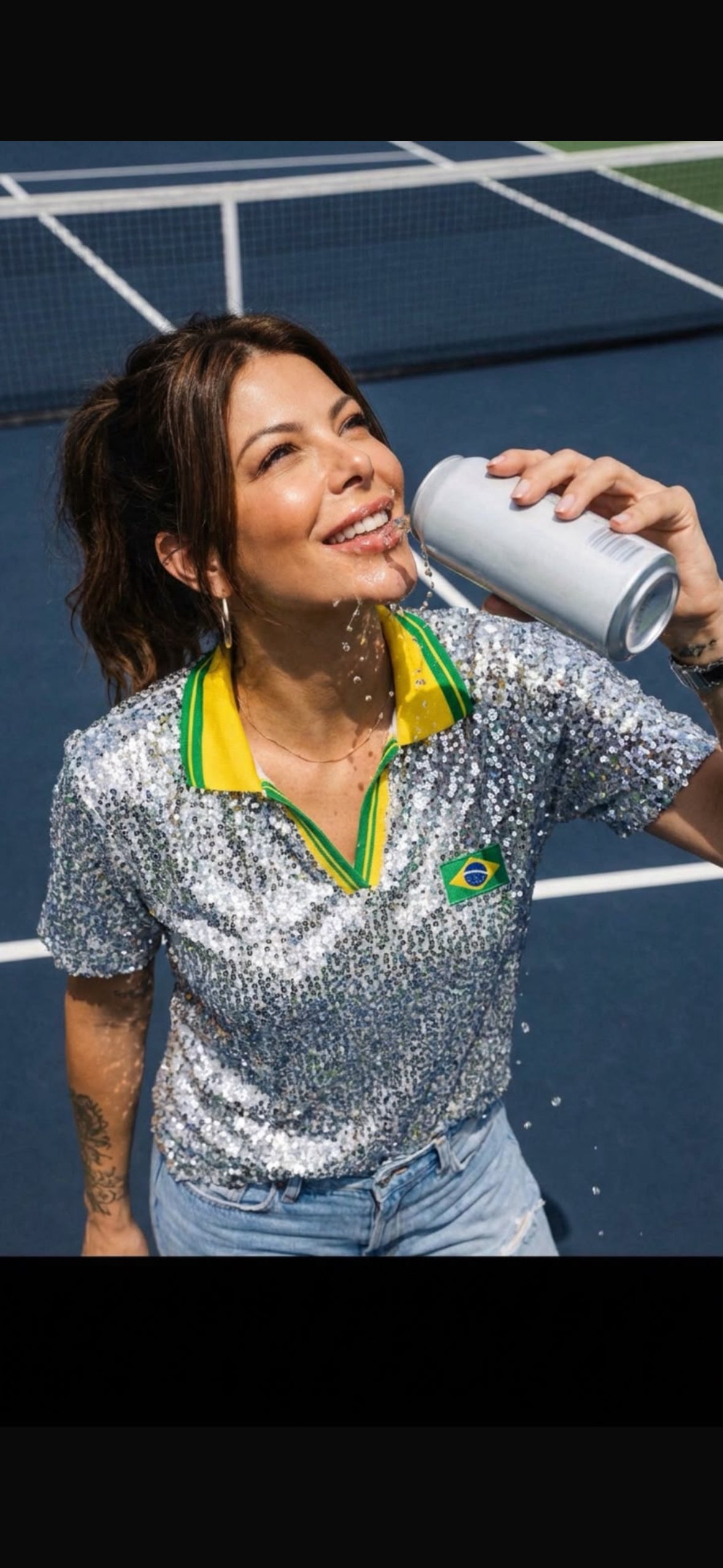 Silver Brazilian Sequin Blouse