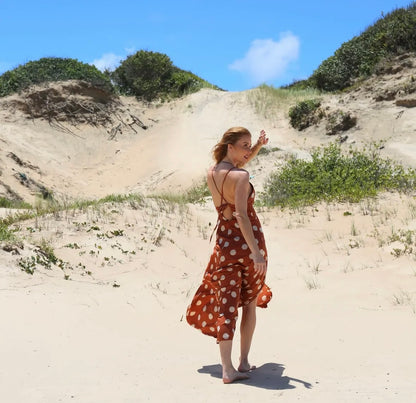 Brown Polka Dot Dresse