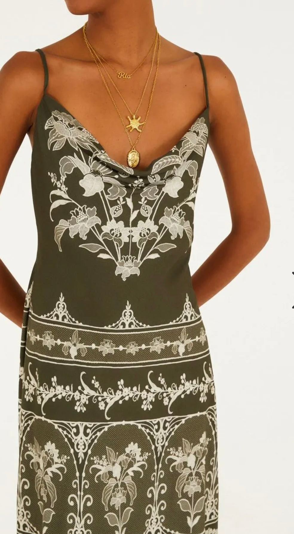 FarmRio Green Long dress
