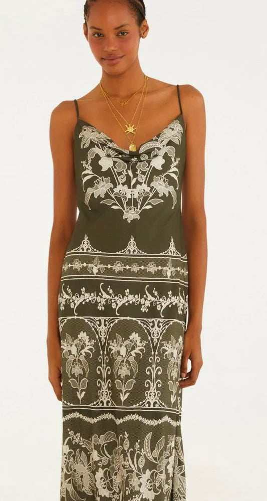 FarmRio Green Long dress