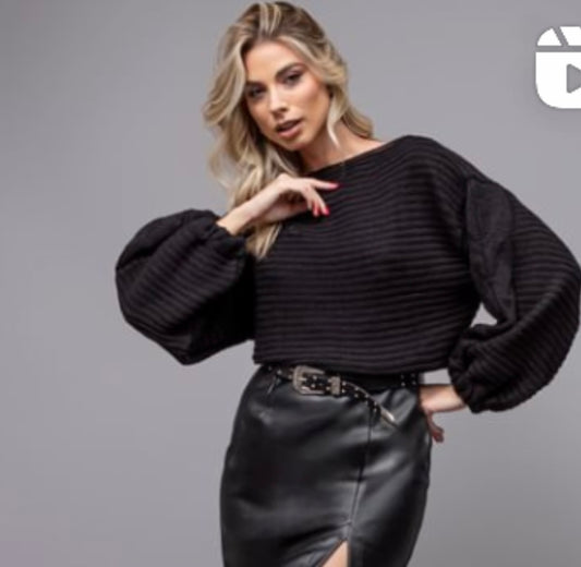 Tricô Black Sweater